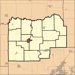 Location in Menard County