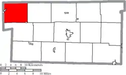 Location of Washington Township in Holmes County