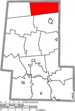 Location of Jackson Township in Union County