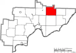 Location of Liberty Township in Washington County