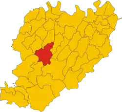 Travo within the Province of Piacenza