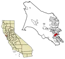 Location of Larkspur in Marin County, California