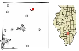 Location in Marion County, Illinois
