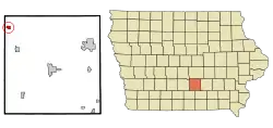 Location of Swan, Iowa
