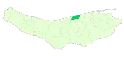 Location of Babolsar County in&nbsp;Mazandaran&nbsp;province