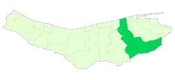 Location of Sari County in&nbsp;Mazandaran&nbsp;province