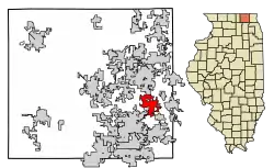 Location of Prairie Grove in McHenry County, Illinois.