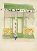 Study for Barber Pole, South 8th Street. c. 1941