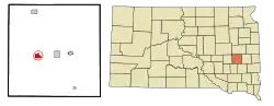 Location in Miner County and the state of South Dakota