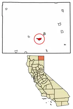 Location of California Pines in Modoc County, California.
