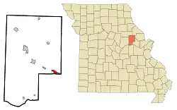 Location of Jonesburg, Missouri