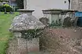 Group of 7 monuments in churchyard, adjacent to nave, Church of St Peter and St Paul