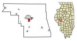 Location in Morgan County, Illinois