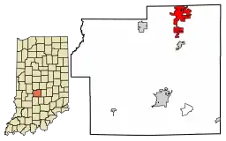 Location in Morgan County, Indiana