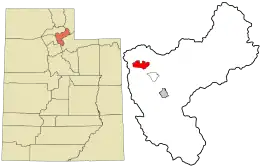 Location in Morgan County and the state of Utah
