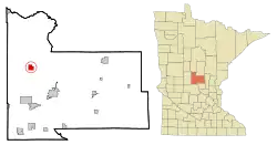 Location of Randall, Minnesota