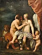 Venus and Adonis by Unknown Venetian master. 17th century