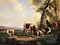 Bétail au pâturage by Jacques Raymond Brascassat. Early 19th century