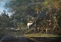 Chaumière sous les arbres à Auvers by Jean Achard. 19th century