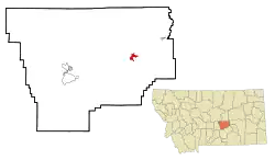 Location of Musselshell, Montana