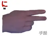 指文字: に NI