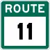 Route 11 marker