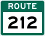 Route 212 marker