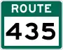 Route 435 marker