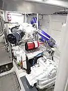 Port engine and gearbox