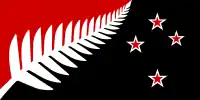 Silver Fern (Black, White and Red)