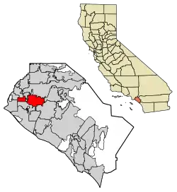 Location of Garden Grove in Orange County, California