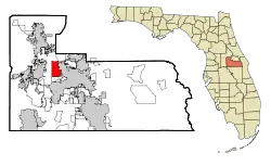 Location in Orange County and the state of Florida