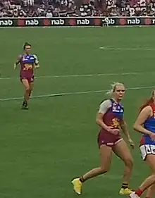 Orla O'Dwyer playing for Brisbane in 2022