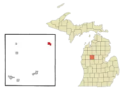 Location of Marion, Michigan