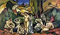 Les Baigneuses des Andelys (The Bathers of Andelys), 1908, oil on canvas, 97 x 162&nbsp;cm, Musée du Petit Palais, Geneva