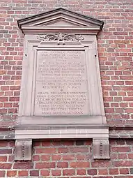 War memorial plaque erected by canon Edmund Egan, 1930