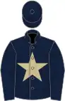 Dark blue, beige star