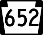 Route 652 marker