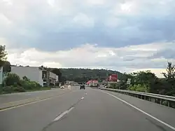 Paxinos along northbound PA 61