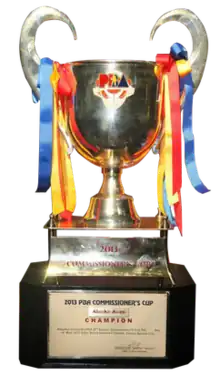 The PBA Commissioner's Cup trophy won by the Alaska Aces in 2013.