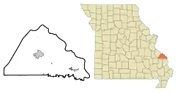 Location of Frohna, Missouri