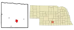 Location of Holdrege, Nebraska