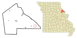 Location of Annada, Missouri