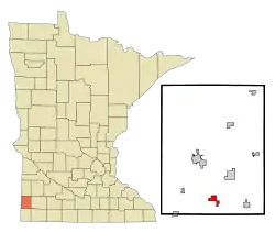 Location of Trosky, Minnesota