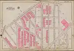Street map from 1911 showing Lafayette and Garrison buildings. Barretto Street is shown as mapped but not finished.