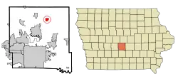 Location of Elkhart, Iowa
