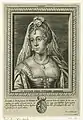Posthumous engraving of Duchess Adelaide by Pieter de Jode II (dated 1661-1663)