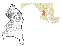 Location of Hyattsville in Maryland