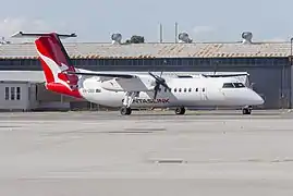 A De Havilland Canada Dash 8-300 in the current livery