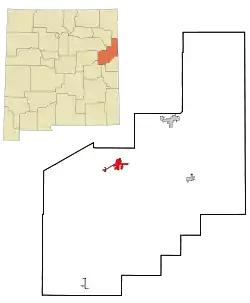 Location of Tucumcari in New Mexico